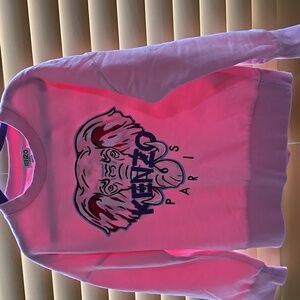 Pre-owned Kenzo Kids Pink Elephant Graphic Sweatshirt Size 8A